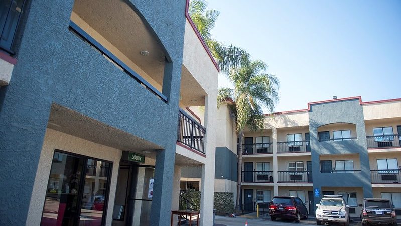 A supportive housing complex in Los Angeles, providing stability and resources for individuals transitioning from homelessness.