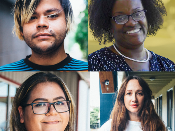 Four individuals, each sharing their unique journey toward stable housing and community support in Los Angeles.