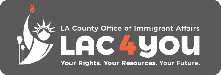 Logo of LA County Office of Immigrant Affairs, promoting rights and resources for immigrants in Los Angeles.